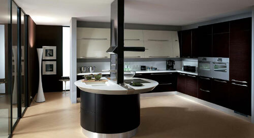 Island design is suitable for large rooms