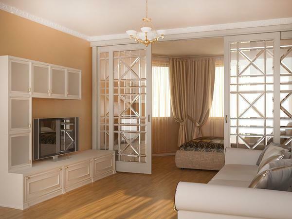 Zoning of the bedroom makes it possible to use the room for different purposes