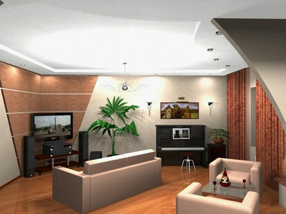 living room interior in modern style