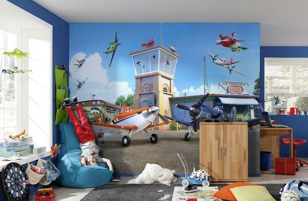 An excellent gift for the child will be a 3D wallpaper with his favorite cartoon characters