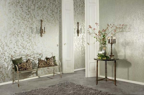 Logam wallpaper - ini adalah jenis baru dari wallpaper, yang menarik untuk penampilan dan bersinar