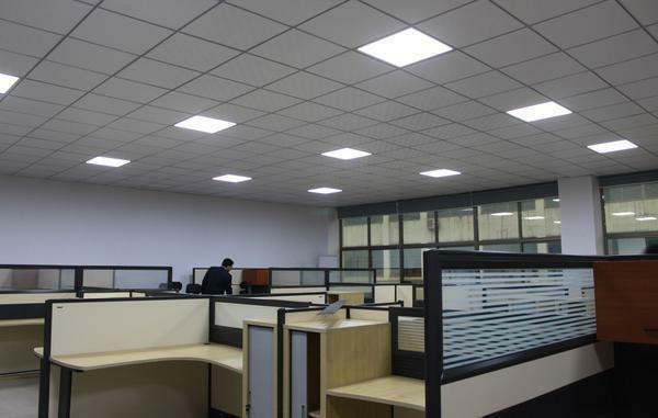 LED downlights of built-in type are equipped with internal premises of offices and shopping centers