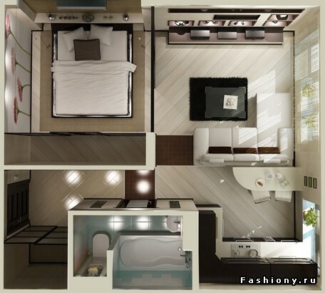The interior design of small apartments