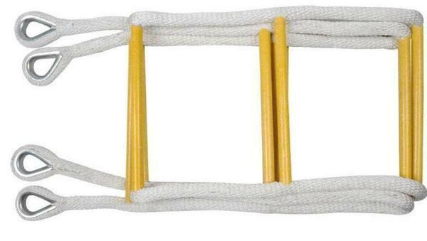 Check the rope ladder for strength by using specially prepared tests