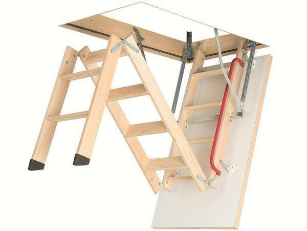 The cheapest is a folding ladder made of wood