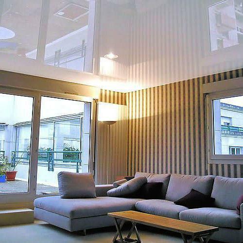 tectos PVC tenso para décadas usado com sucesso para decoração de interiores