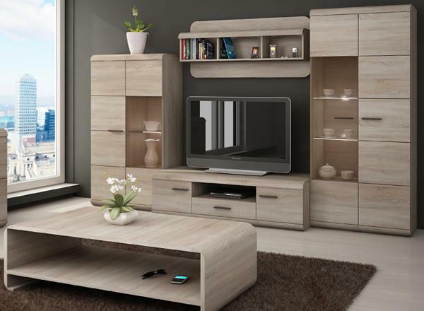 Modulový nábytok urobí obývacia izba štýlové a pohodlné