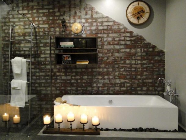 Baño estilo loft