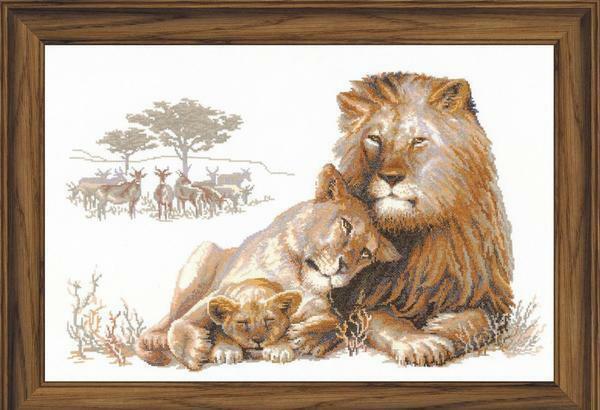 The composition with the image of lions is an excellent element of decor, which fits well in any interior