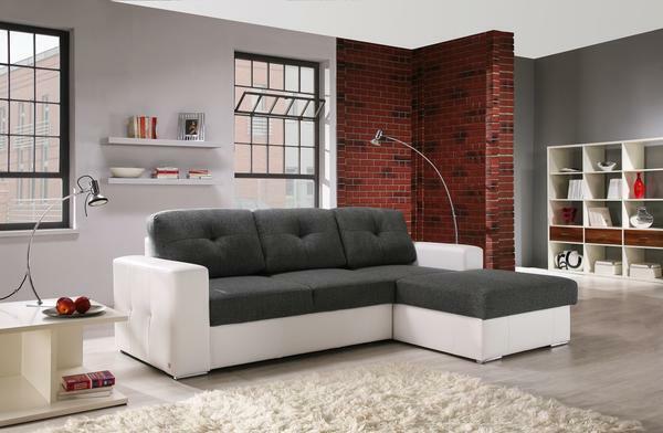 Sohva modernia elämää: tyylikäs, valokuva, kulmikas ja modulaarinen, huone ja teknologia