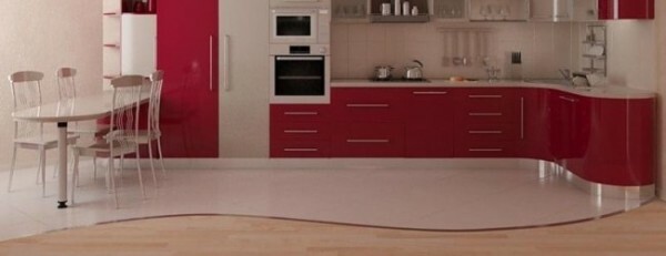 Combined kitchen floor