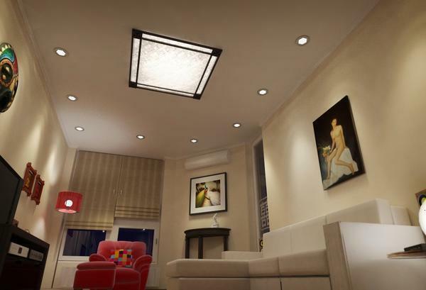 Ceiling lighting: white lamps, large lighting, luminous, for interior color, light blue and square photo, strip technology, ways, swivel and light brown, design of children's glossy