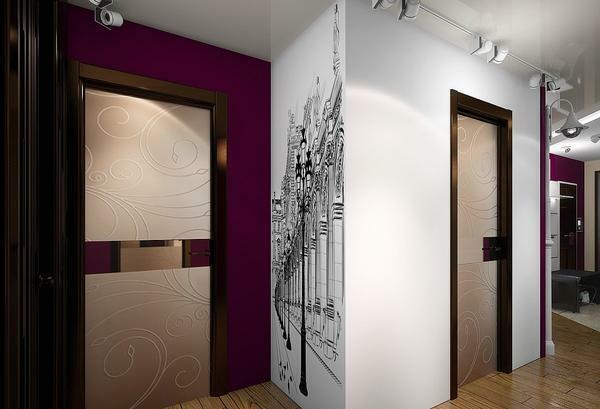 Make an anteroom stylish and original with photo printing on one of the walls