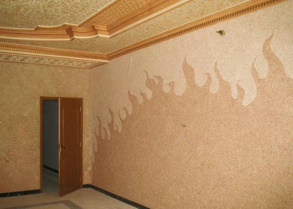 In liquid wallpaper there are few drawbacks, so they are often chosen for wall finishing