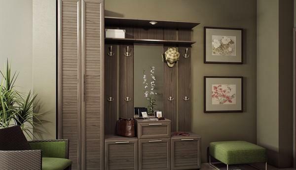 Excellent in the interior will look stylish small wardrobe with bedside tables