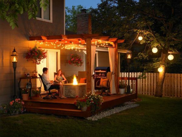 Romantic cozy corner may be located anywhere in the suburban area, as long as there was beautiful