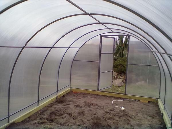 Greenhouses with a width of 2 meters: a greenhouse of polycarbonate, height and size, meter long