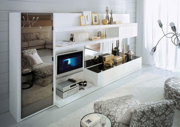 Modern modular living room systems are very functional and do not take up much space