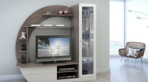 Mini-wall due to its compactness will perfectly fit into a small living room