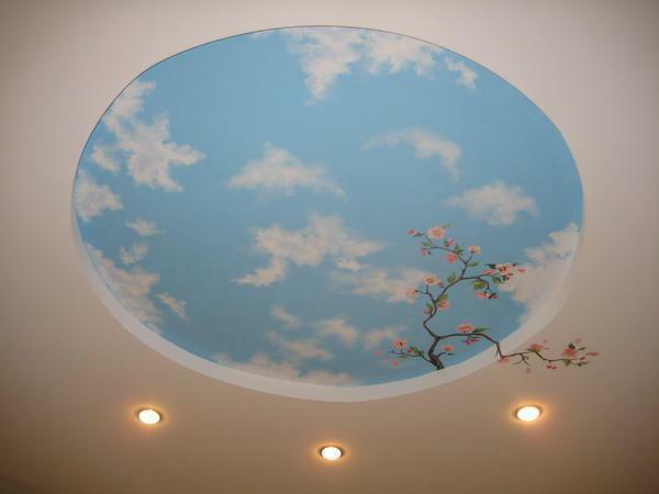 The sky always beckons man. Very often this topic becomes the main in the design of ceilings