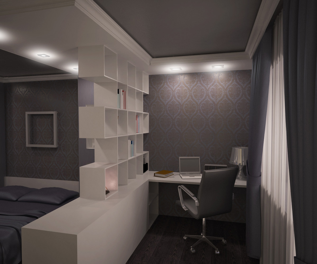 The design of the room 17 square meters