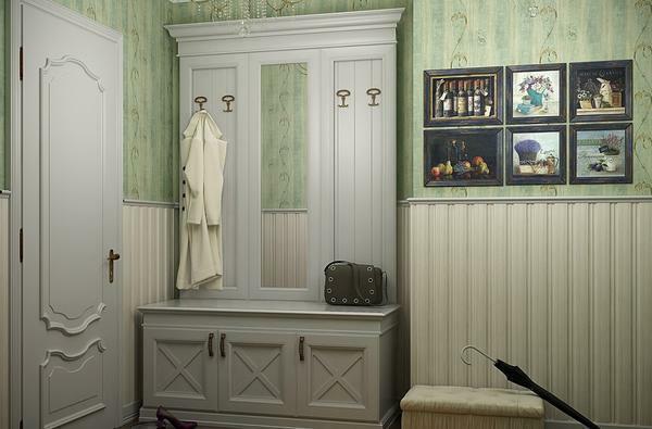 Za dnevnu sobu, izrađene u stilu Provence, dobro je pogodna bijela i maslinasto zelena