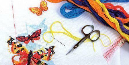 Embroider a cross - it