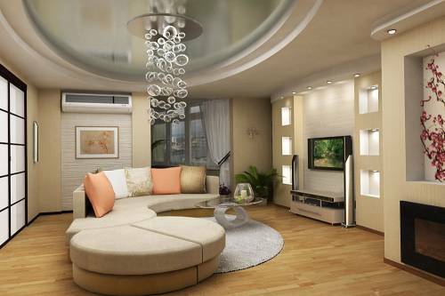 Dizainas gyvenamasis kambarys 18 kvadratinių metrų