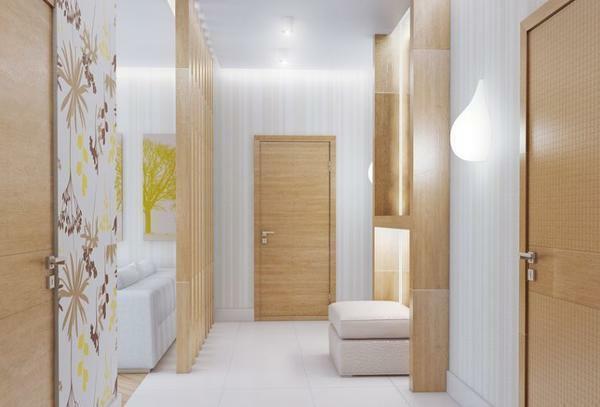 materiais adequadamente selecionados permitem ampliar visualmente o espaço de um pequeno corredor