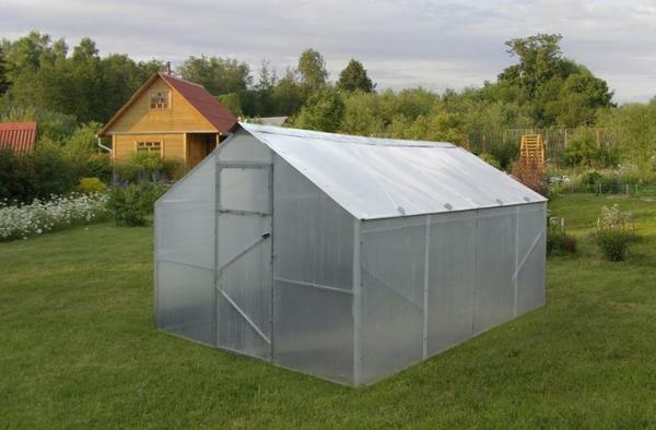 The greenhouse is made of a durable material, the assembly is simple, withstands high loads, is resistant to corrosion