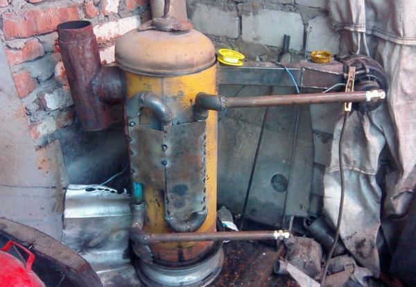 Aby burzhujku z plynového kotla, je nutné použiť zvárací stroj a mlynček