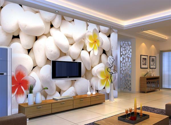 Glue 3D wallpaper in the living room is very relevant and fashionable, because a properly selected drawing can transform any room for the better, making it unique