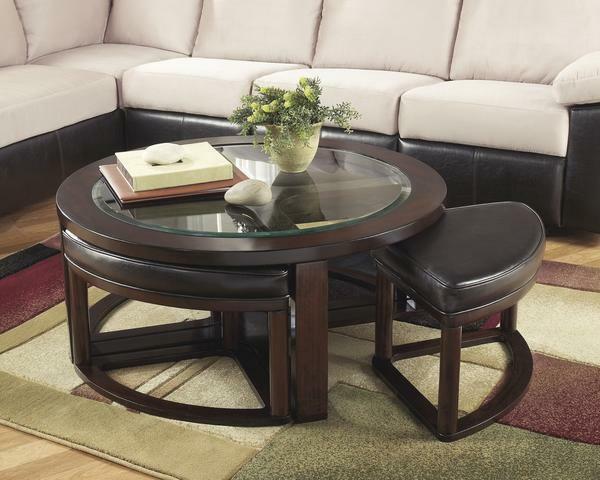 The coffee table perfectly fits into any interior of the living room, improving its aesthetic qualities