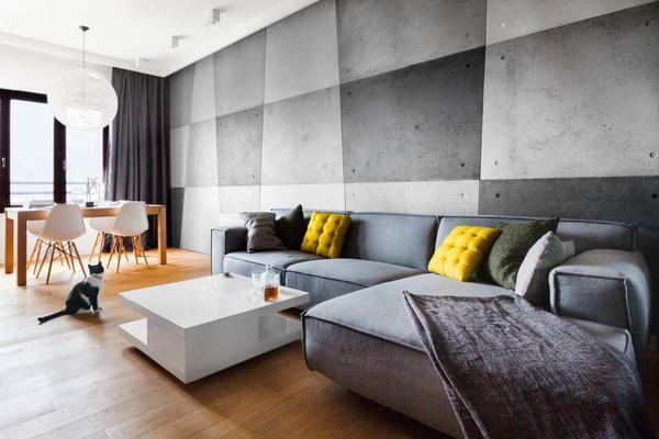 Machen Sie ein Gästezimmer und eine komfortable kreativ die graue Kombination mit anderen Farbskalen verwenden kann