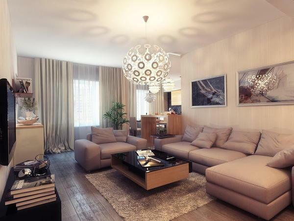 It is recommended to choose a chandelier that is able to provide good lighting, especially for large rooms