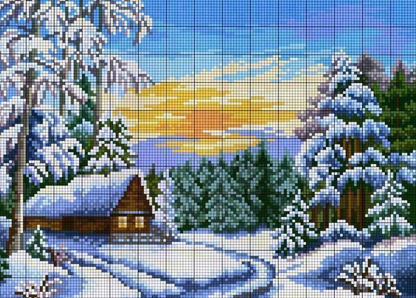 Vez prikazom zimski krajolik je odličan element dekora za svaki interijer