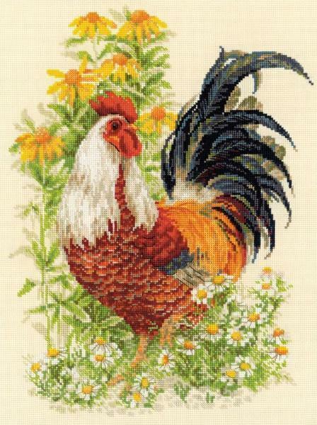 The firm "Riolis" produces quality kits for embroidery, in particular, and with the image of a cock