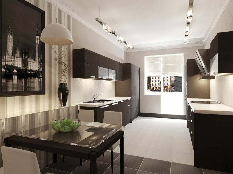 Design kuchyne v panelovom dome: stolovania zakončuje sériu 97