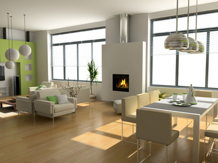 Interior high-tech living room