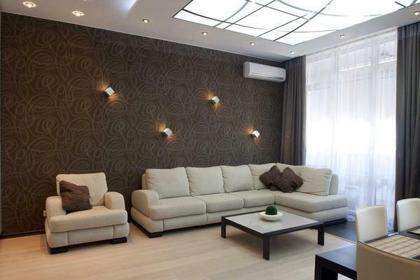 Given the concept of color combinations, it should be noted that for dark wallpaper it is necessary to choose furniture of light tones