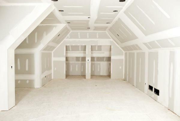 When plastering the attic with gypsum boards, cut openings for ventilation and lighting