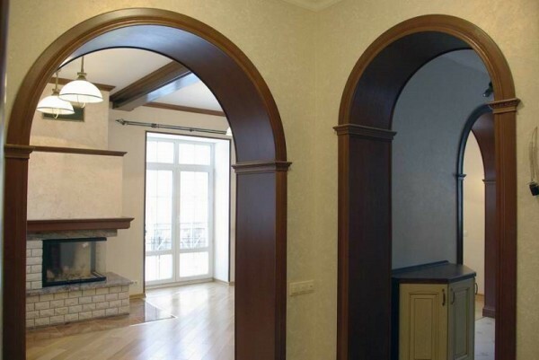 MDF interior portals in the form of arches