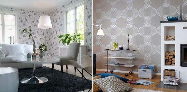 On sale you can find both classic paper, and more modern Swedish wallpaper, for example, non-woven