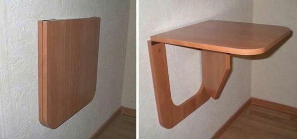 Folding table on the balcony can be made by own hands
