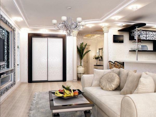 Šatní skříň v přilehlém obývacím pokoji, chodba by se nejen doplňuje stylový interiér objektu, ale také musí být funkční a praktické