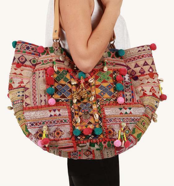 Bag in patchwork style is a bright and attractive accessory for modern women of fashion