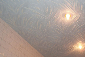 z teksturirane površine stropa