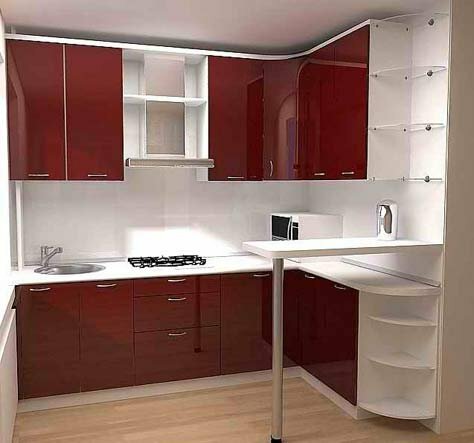 Kitchen interior design of compact