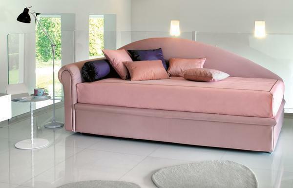 The couch with a bed is very functional, because it can easily turn into a full bed