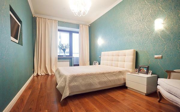 Taustakuvia makuuhuonetta kirkkain värein: värien valintaa, joka on parasta valita kuva lila ja beige, musta ja harmaa